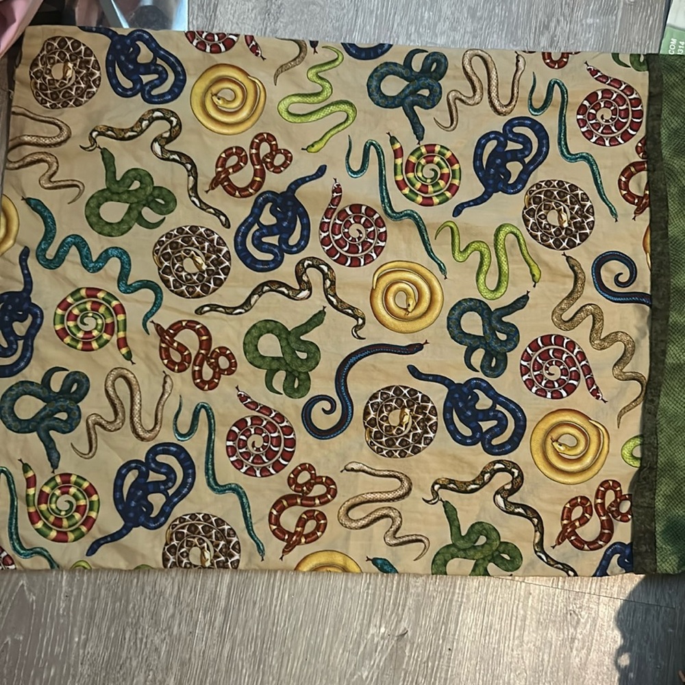 POTTERY BARN* Creepy but beautiful Snake Pillow Case  OR USE FOR FABRIC